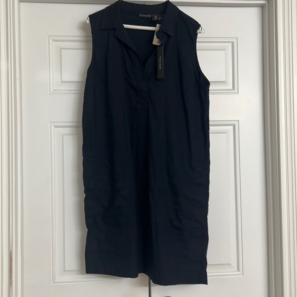 Tahari linen blend summer dress Size 12 NWT